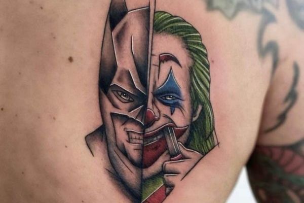 Hình tattoo joker và batman